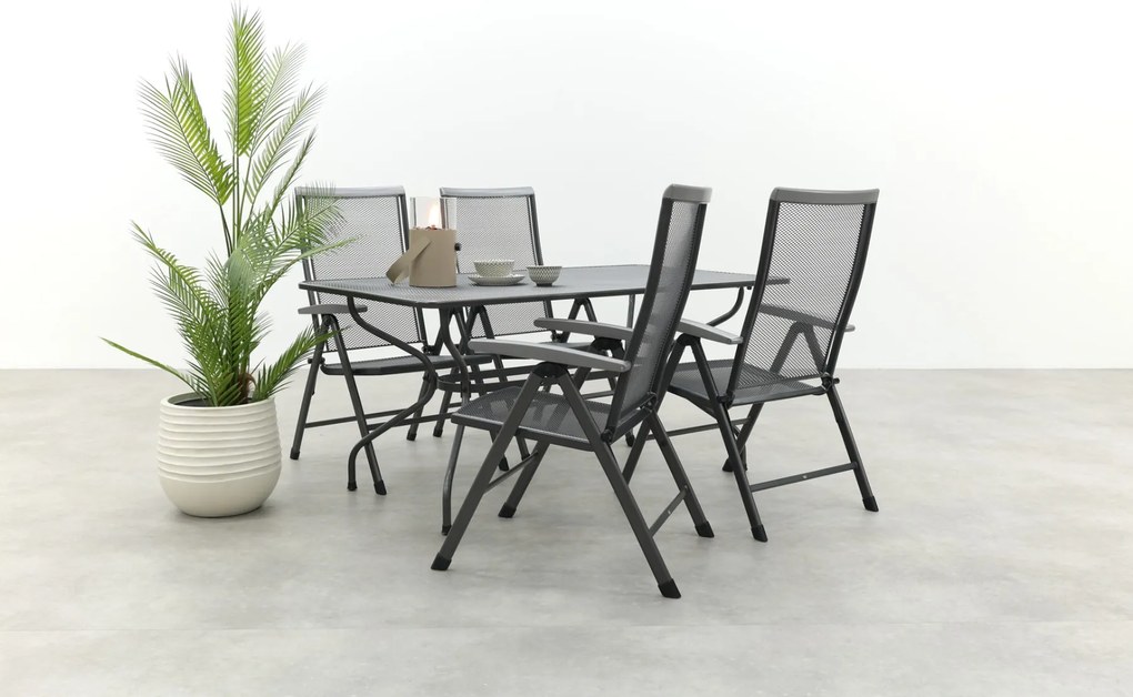 Royal Garden Balero verstelbare tuinset strekmetaal 160x90 cm.