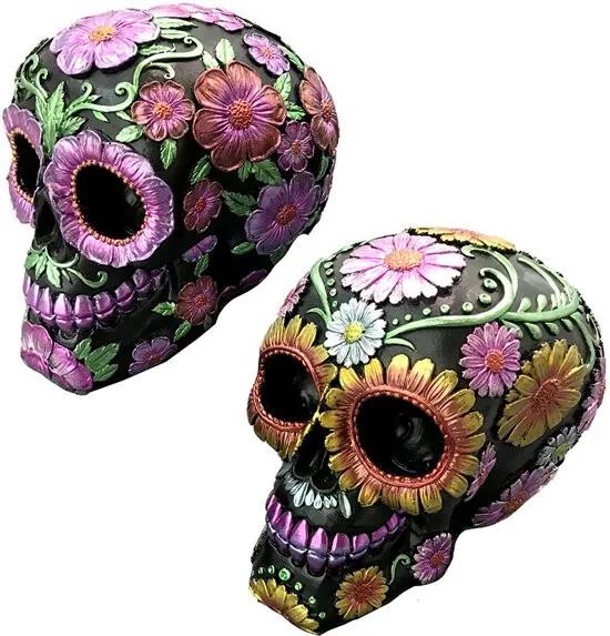 Skull Dag der Doden schedel doodskop bloemen