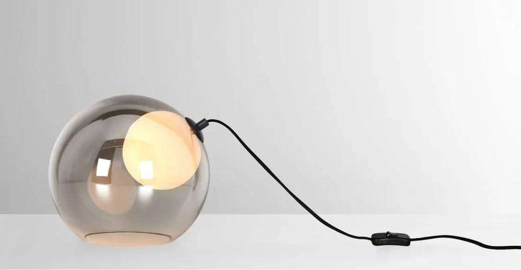 Masako LED tafellamp, rook- en opaalglas