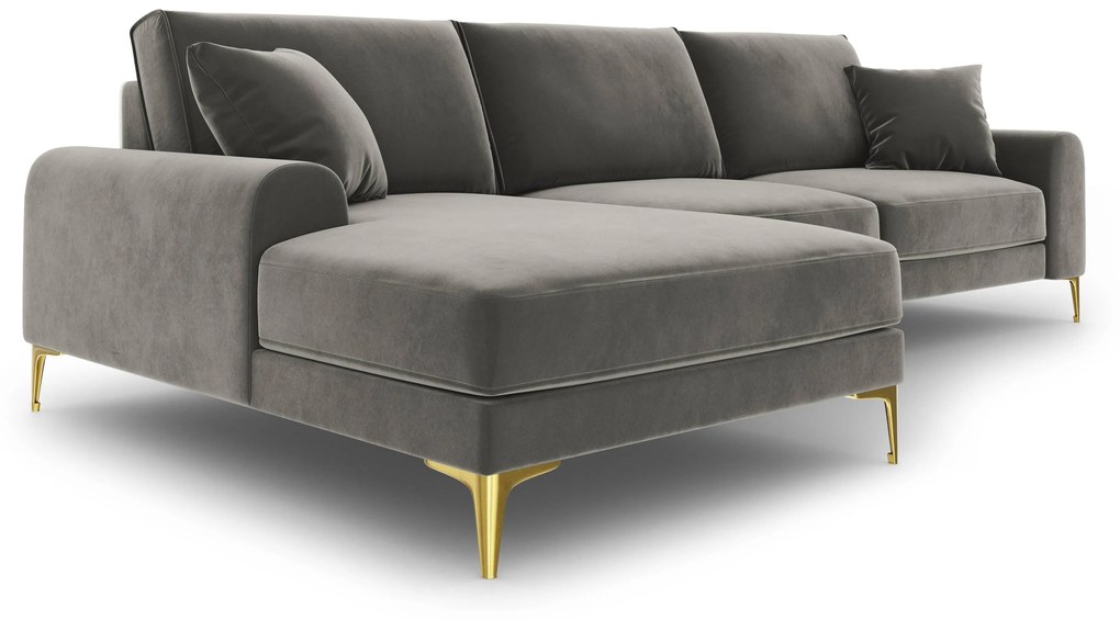 4.5-zitshoekbank Madara links velvet | Mazzini Sofas