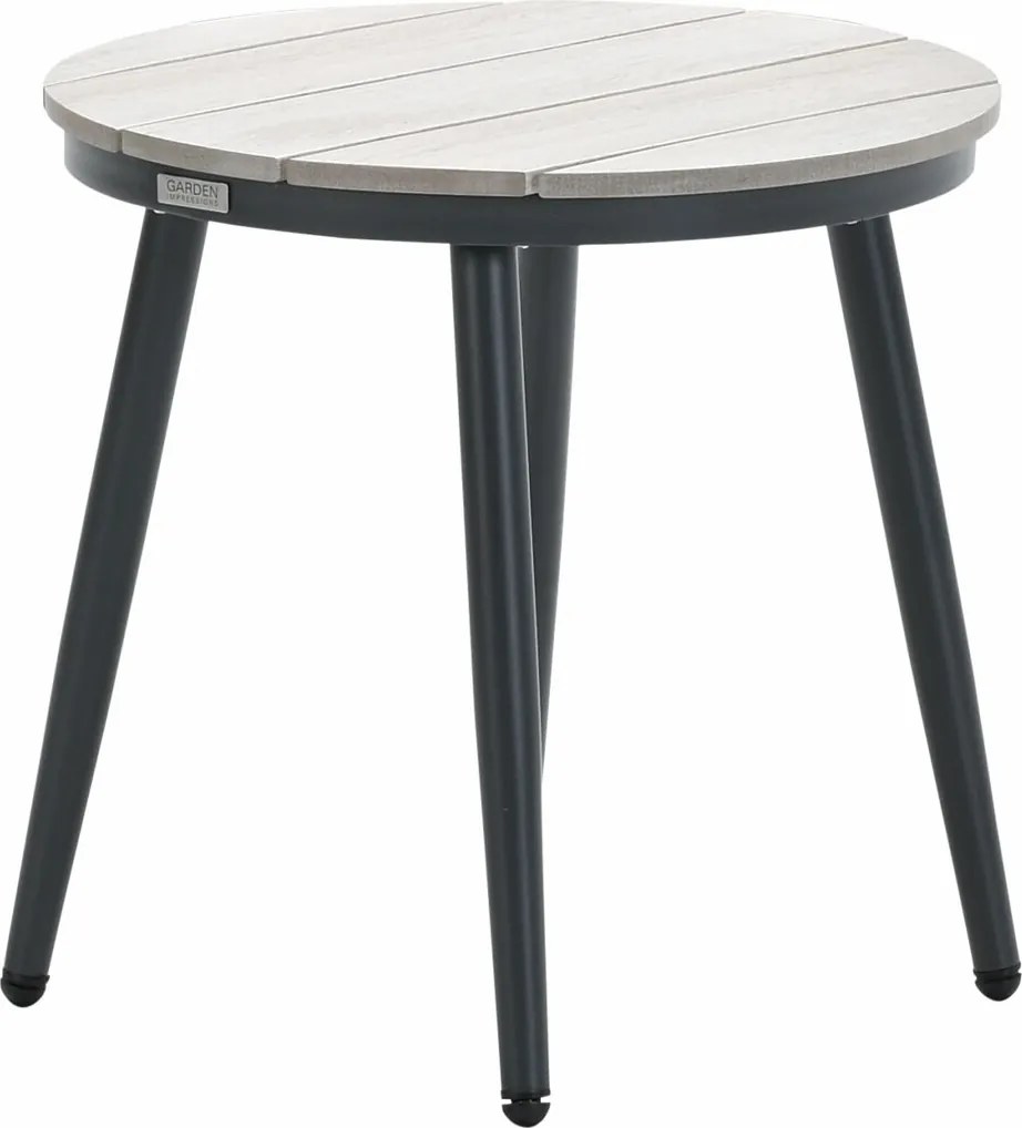 Garden Impressions Bosh draaibare loungestoelen - Lucas bijzettafel Ø50x48 cm