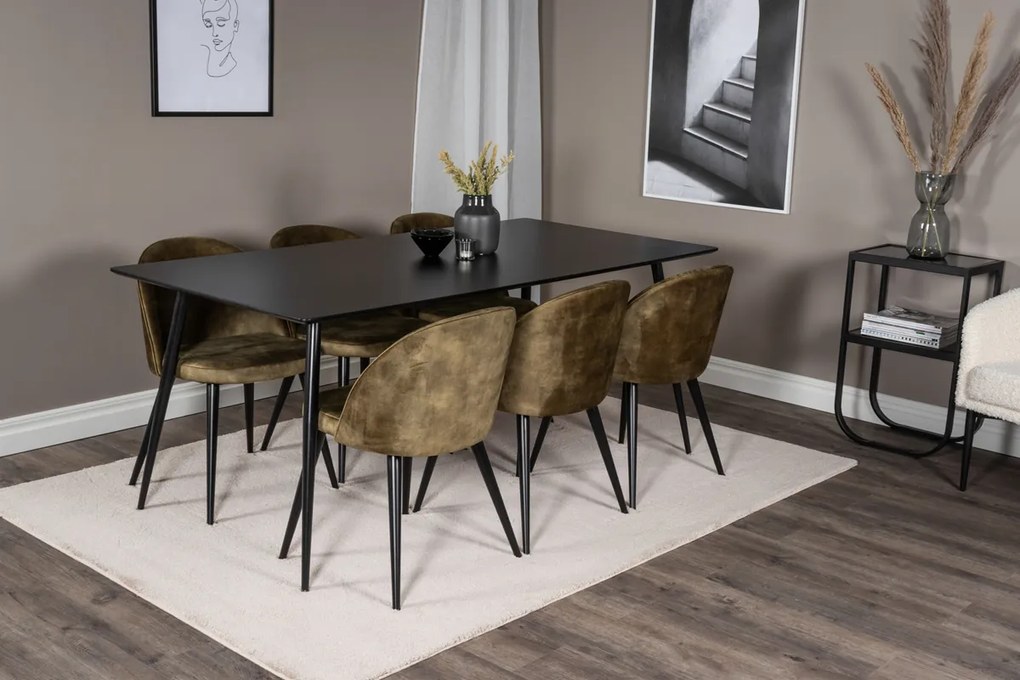 Jörn Eetkamerstoel - Meike - Bruin - Fluweel - Jörn