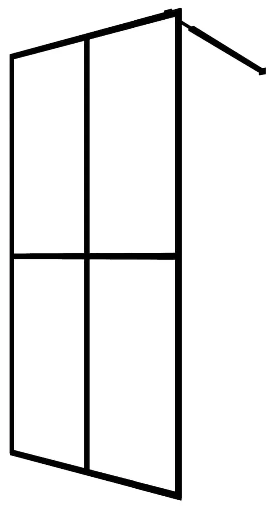 vidaXL Inloopdouchewand 118x190 cm mat gehard glas
