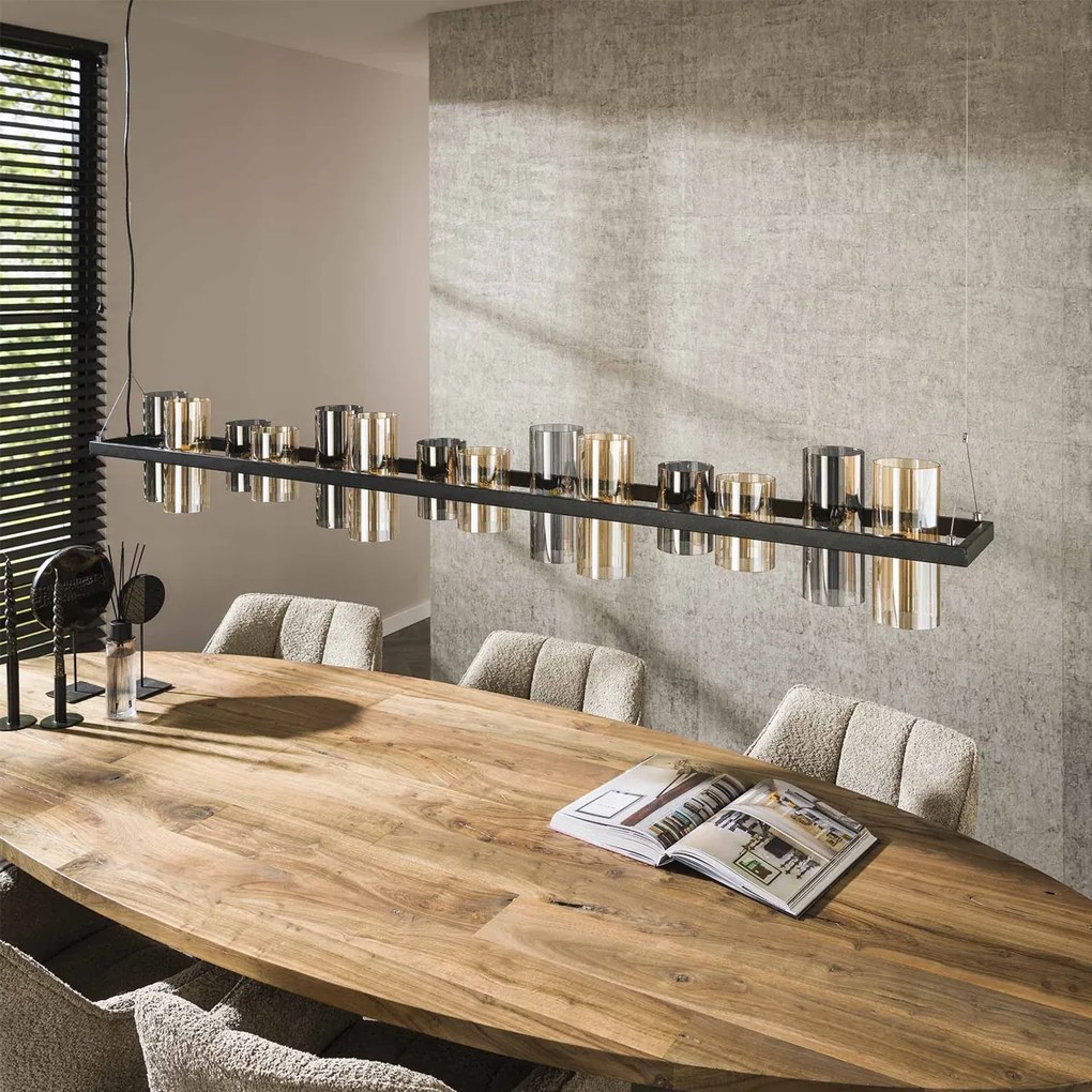 Hanglamp 14 Glazen Kapjes