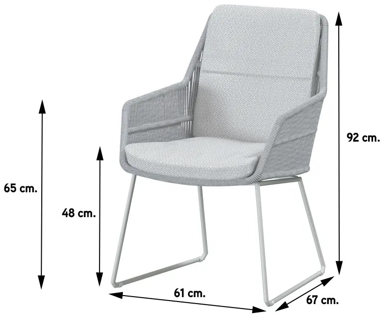 4 Seasons Valencia dining tuinstoel - frozen (1 stuk) - Op=Op