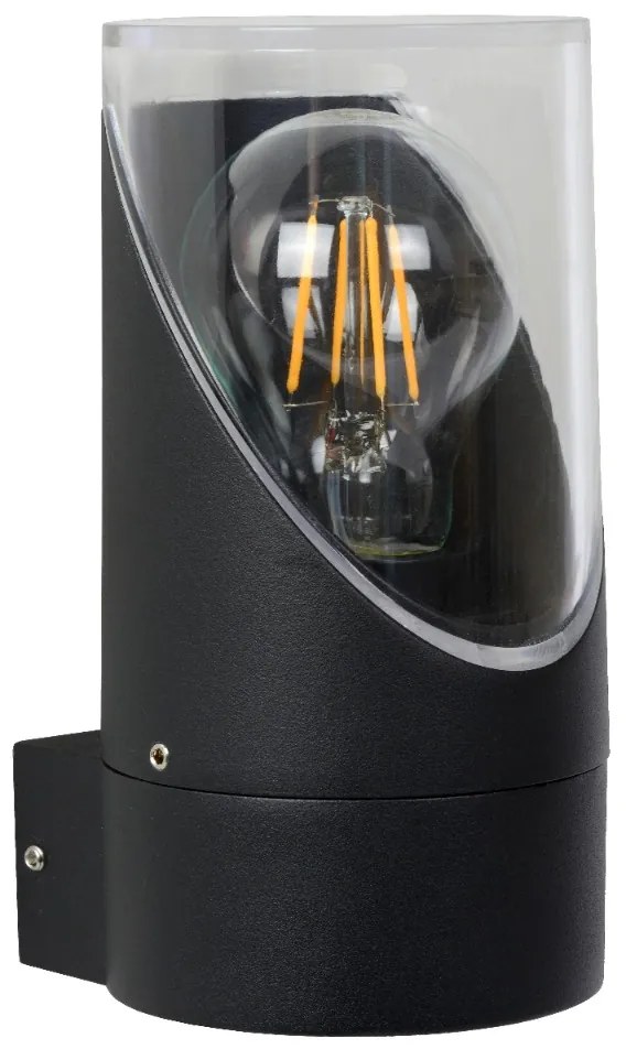 Lucide Norman wandlamp 15W 17x10cm zwart