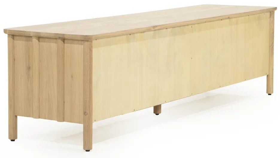 Eleonora Jake Modern Tv-meubel Eikenhout Naturel 183 Cm - 183x47x50cm.