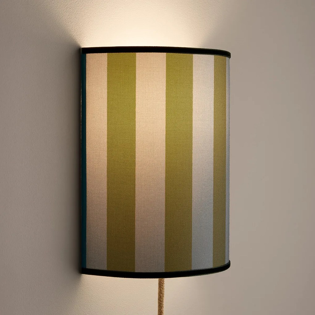 Wandlamp, van gestreept katoen en fluweel, STRIA