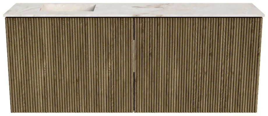 Mondiaz Joya DLux 100cm toiletmeubel dusk met wastafel faye links zonder kraangat frappe