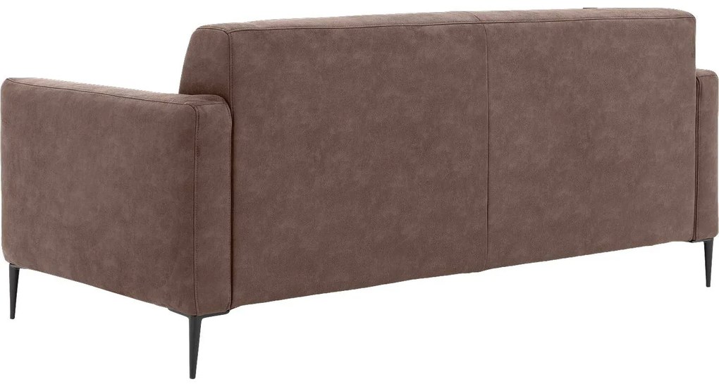 Goossens Key West bruin, micro leer, 3-zits, modern design