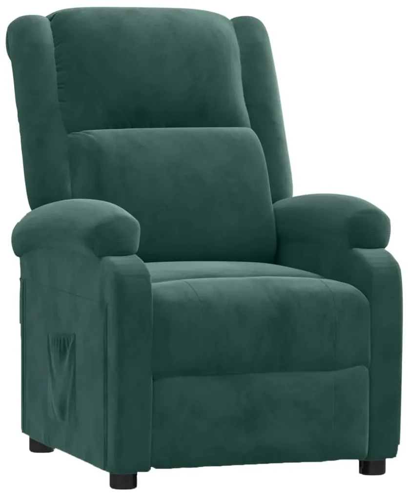 vidaXL Fauteuil verstelbaar fluweel donkergroen