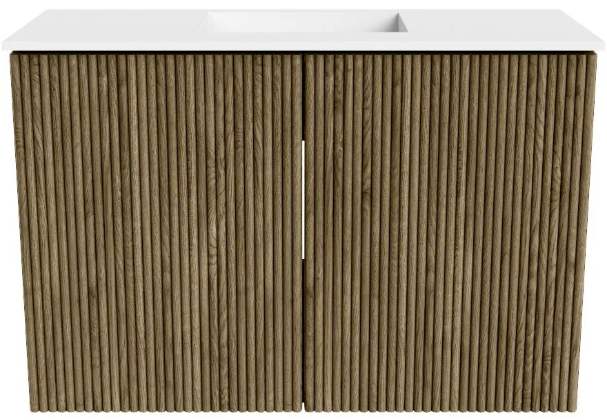 Mondiaz Joya 60cm toiletmeubel dusk met wastafel faye midden zonder kraangat talc