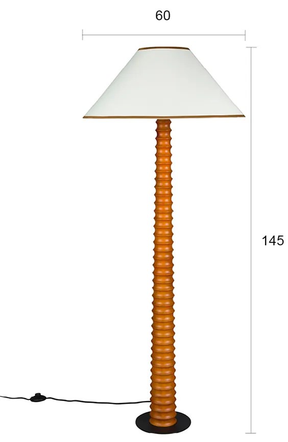 Dutchbone Horace Klassieke Vloerlamp Beige Kap