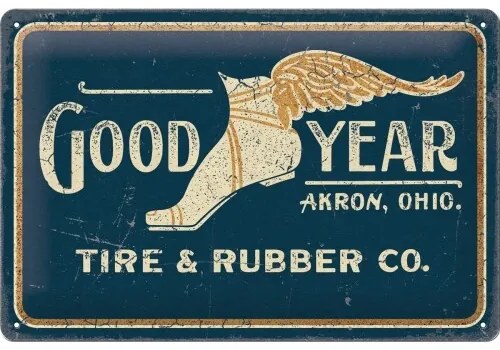 Metalen bord Tire & Rubber Co. - Goodyear 1901