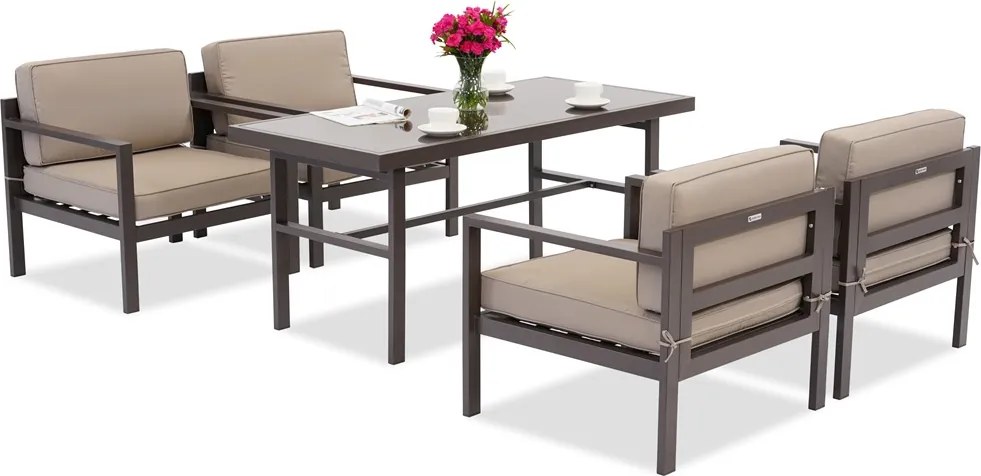 Garden Point's Porto Premium 4 bronzen tuinmeubelen