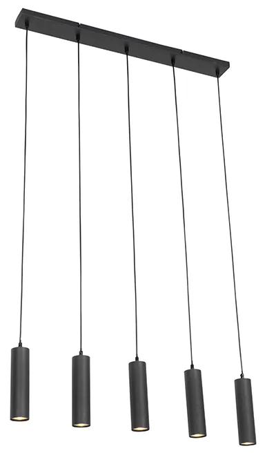 Eettafel / Eetkamer Moderne hanglamp zwart 5-lichts - Jeana Modern GU10 Binnenverlichting Lamp
