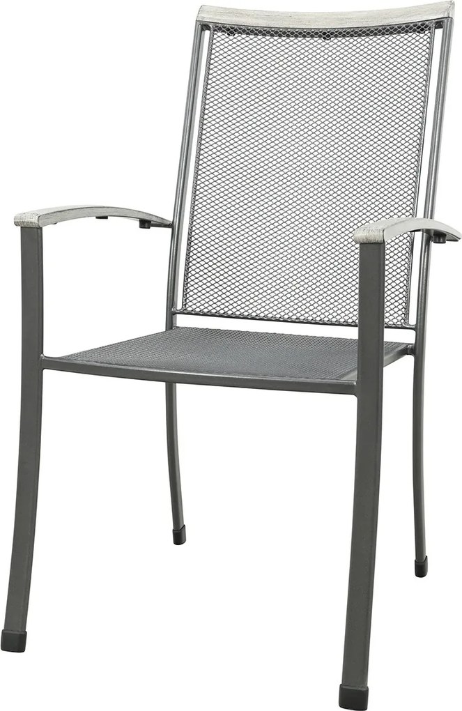 Royal Garden Balero strekmetaal stapelbare tuinstoel - Antraciet