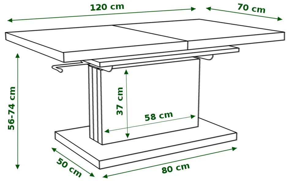 ASTON bruine eik, salontafel