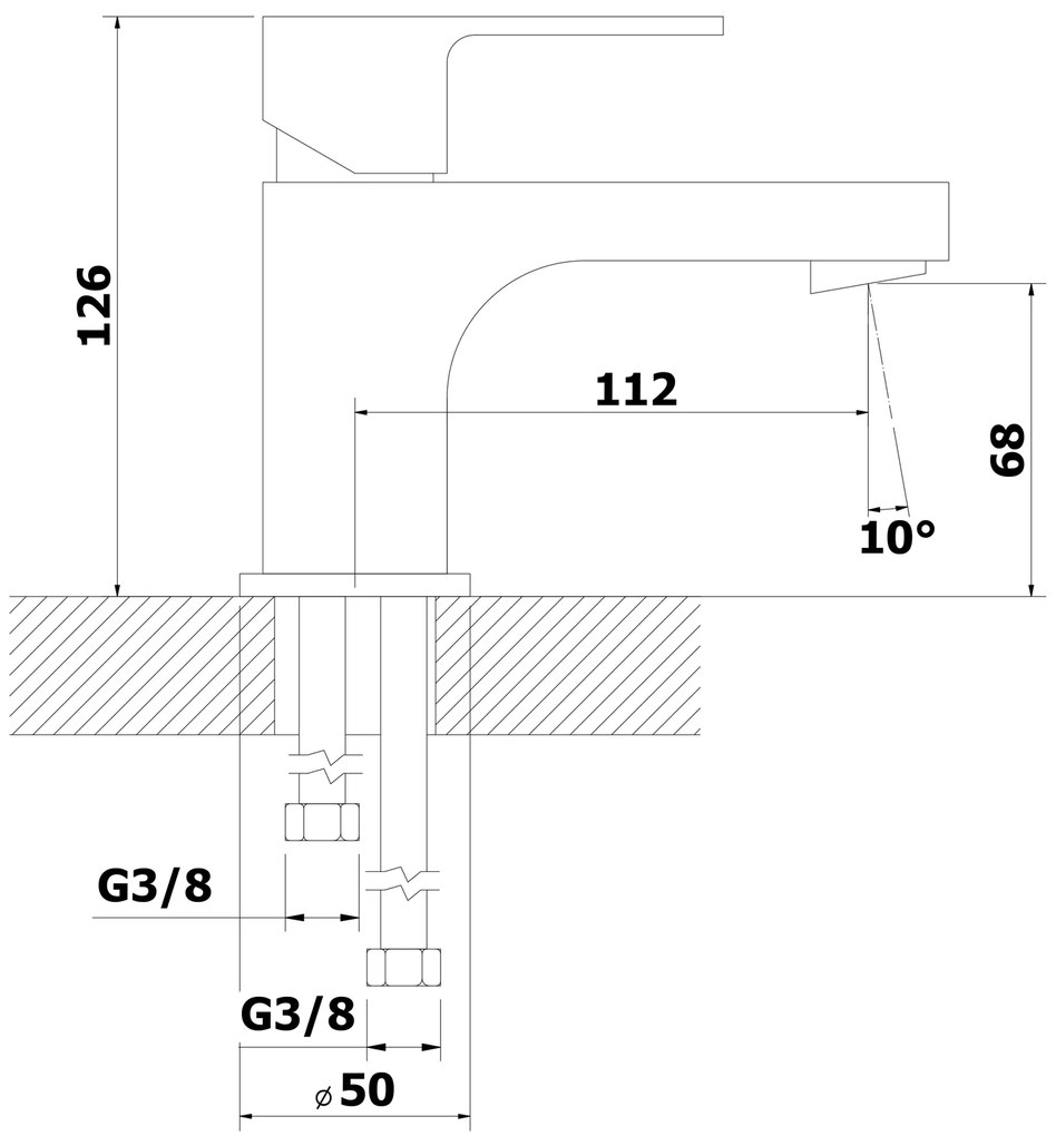 Bruckner Sieger wastafelkraan 12.5cm chroom