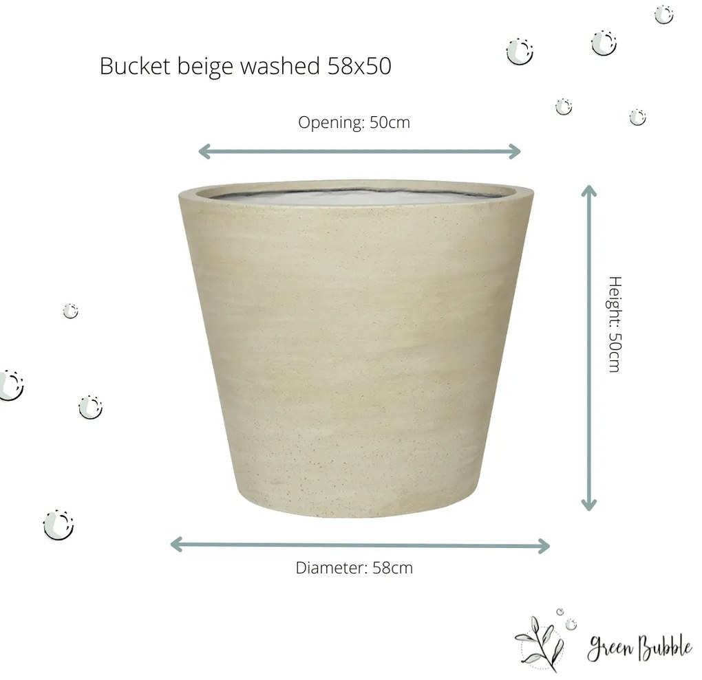 Pot Bucket Beige Washed