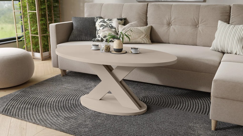 Mazzoni LOXA Kasjmier - OVALE SALONTAFEL 120x65 cm