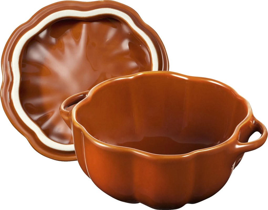 Staub Ceramique Cocotte 12 cm / 500 ml, Pompoen, Kanneel - Ceramique - Staub