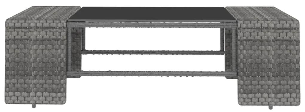 vidaXL 8-delige Loungeset poly rattan grijs