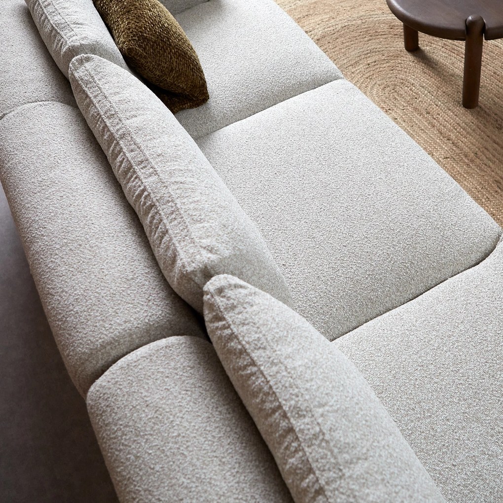 Beige Designbank Hoek Links