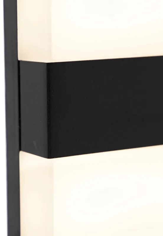 Moderne buitenwandlamp zwart IP44 incl. LED - Dualy Modern IP44 Buitenverlichting