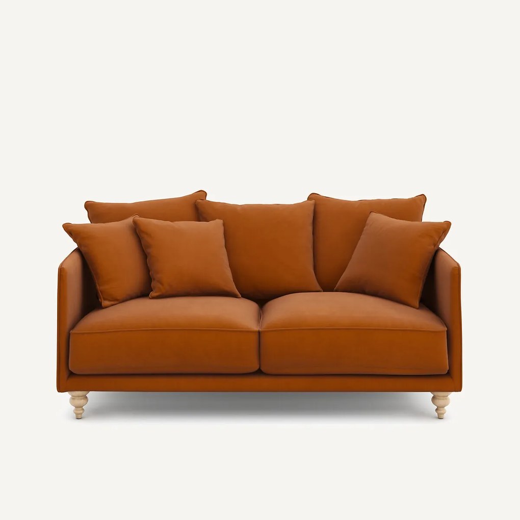 3-zits compacte zetel van linnen fluweel, LAZARE