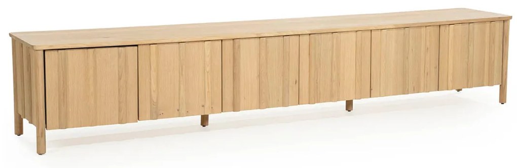 Eleonora Jake Modern Tv-meubel Eikenhout Naturel 264 Cm - 264x47x50cm.