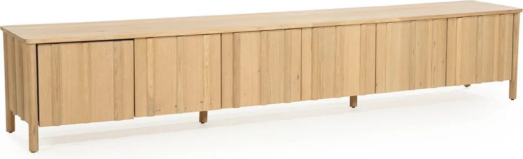 Modern Tv-meubel Eikenhout Naturel 264 Cm - 264x47x50cm.