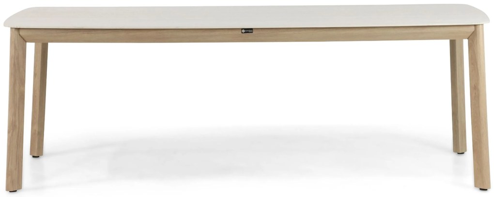 Dining Tuintafel rechthoekig 220 x 100 cm Aluminium Taupe Santika Indah