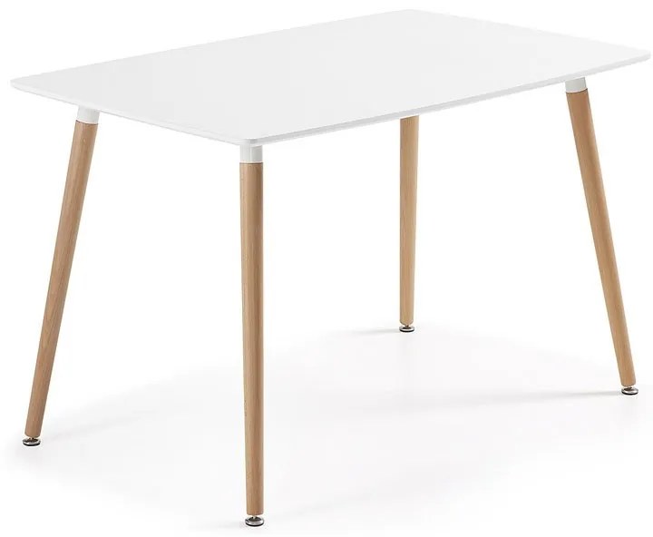 Kave Home Wad Eettafel Wit Met Eiken 140 Cm