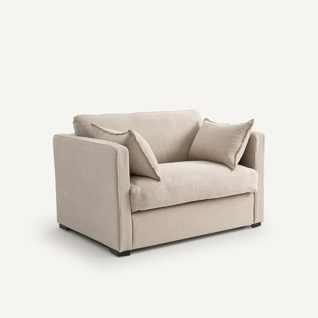 2-zitsbank, omvormbaar, in dik stonewashed linnen, Neo Kinkajou