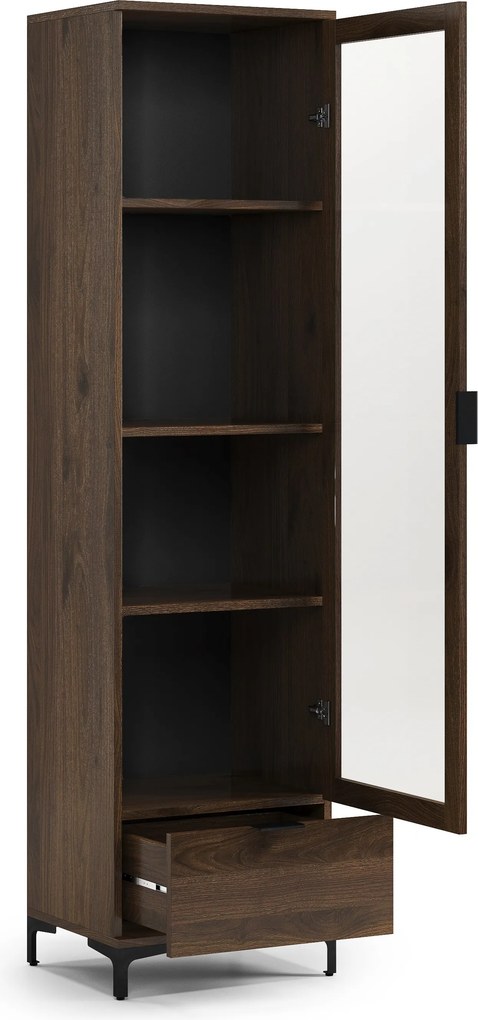 Kast LANA 07 Elegant walnoot - 1-DEURS KAST MET LA