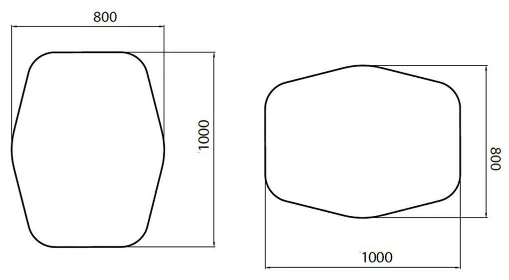 Muebles Diamond spiegel 80x100cm