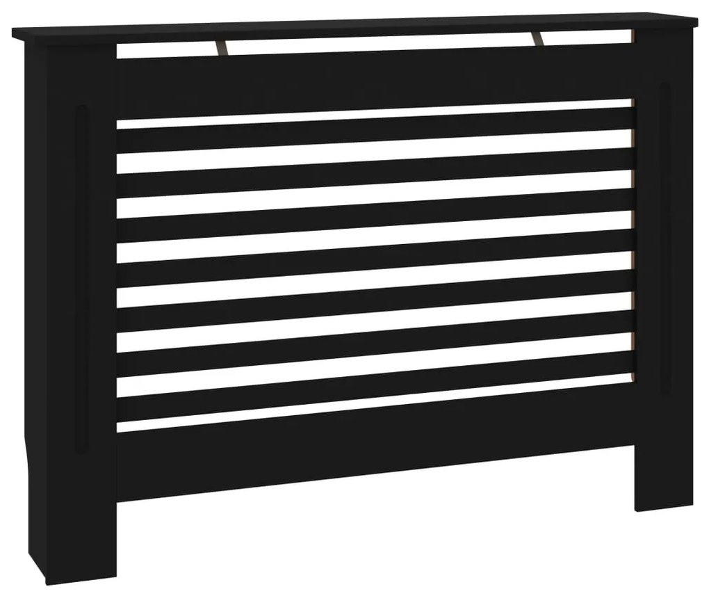 vidaXL Radiatorombouw 112x19x81 cm MDF zwart