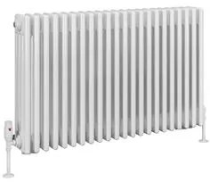 Eastbrook Rivassa 4 koloms radiator 100x60cm staal 2124W wit glans