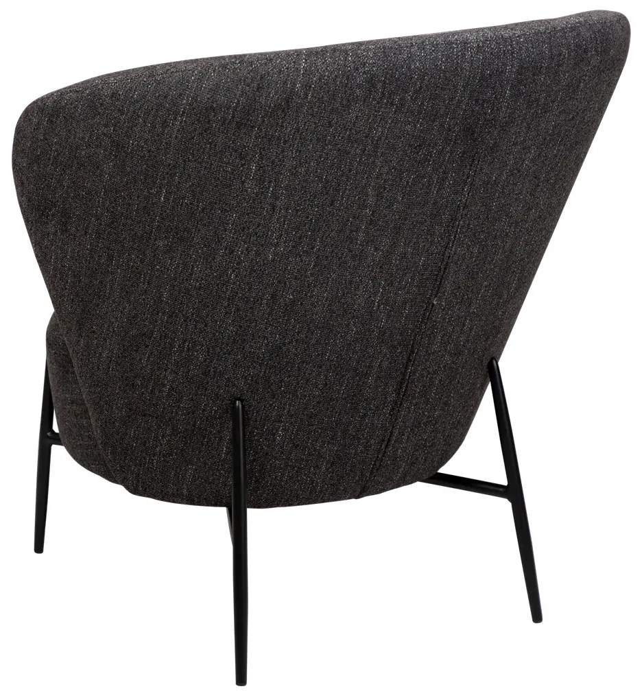 Dan-Form Orbit Loungestoel Met Hoge Rugleuning Boulce Raven Zwart