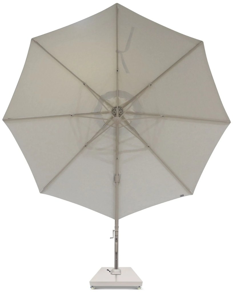Zweefparasol  3.5m S2 Excellent (incl. voet + hoes) Taupe-naturel-bruin Camello Luna