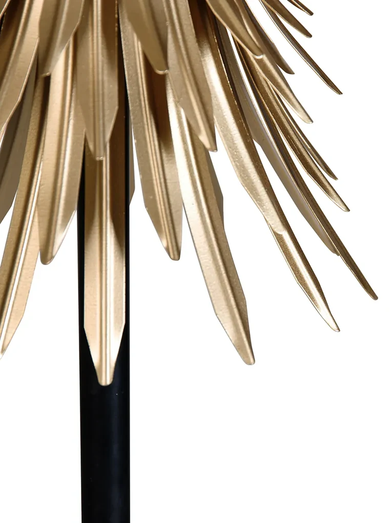 Art Deco vloerlamp goud met zwart - Wesley Art Deco E27 Binnenverlichting Lamp