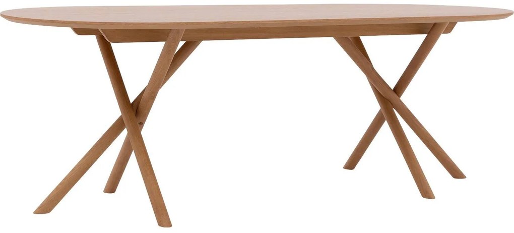 Goossens Eettafel Kristian, Semi rond 220 x 100 cm