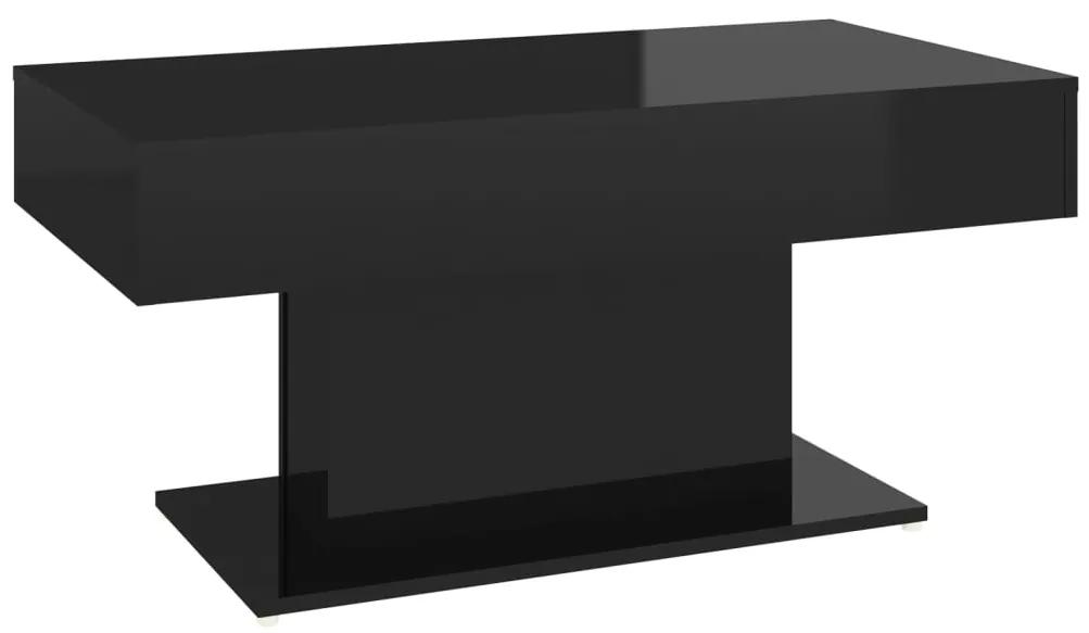 vidaXL Salontafel 96x50x45 cm spaanplaat hoogglans zwart