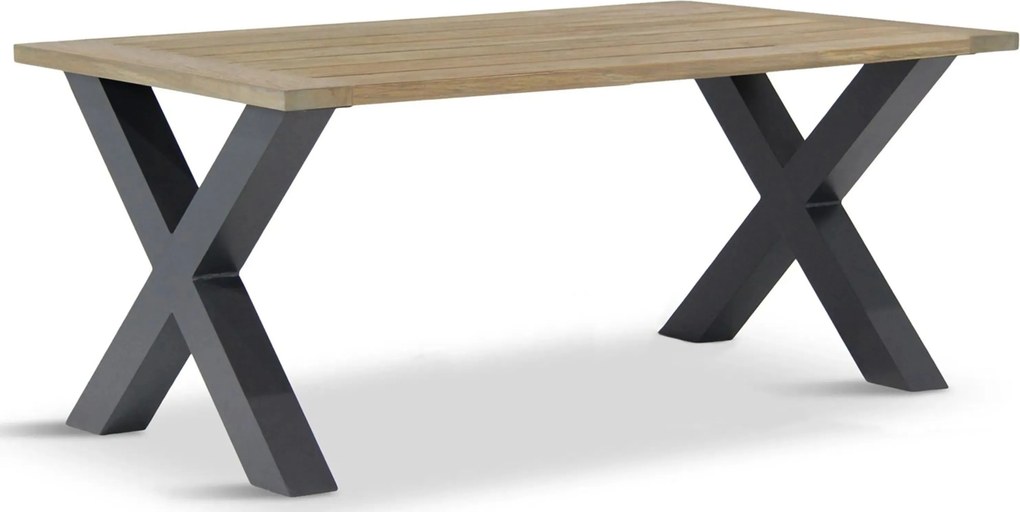 Tuinset 4 personen 180 cm Aluminium Grijs Presto Brentino/Cardiff