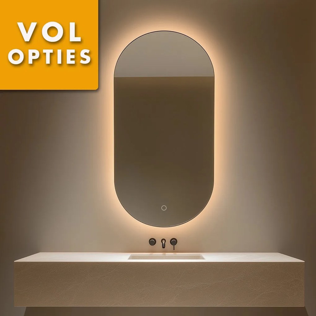 Badkamerspiegel Lina Ovaal 80x40CM | LED | Condensvrij