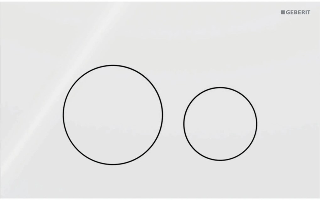 Geberit Sigma 40 bedieningspaneel round glans wit glas voor Sigma reservoirs 8cm (UP720) en 12cm (UP320)