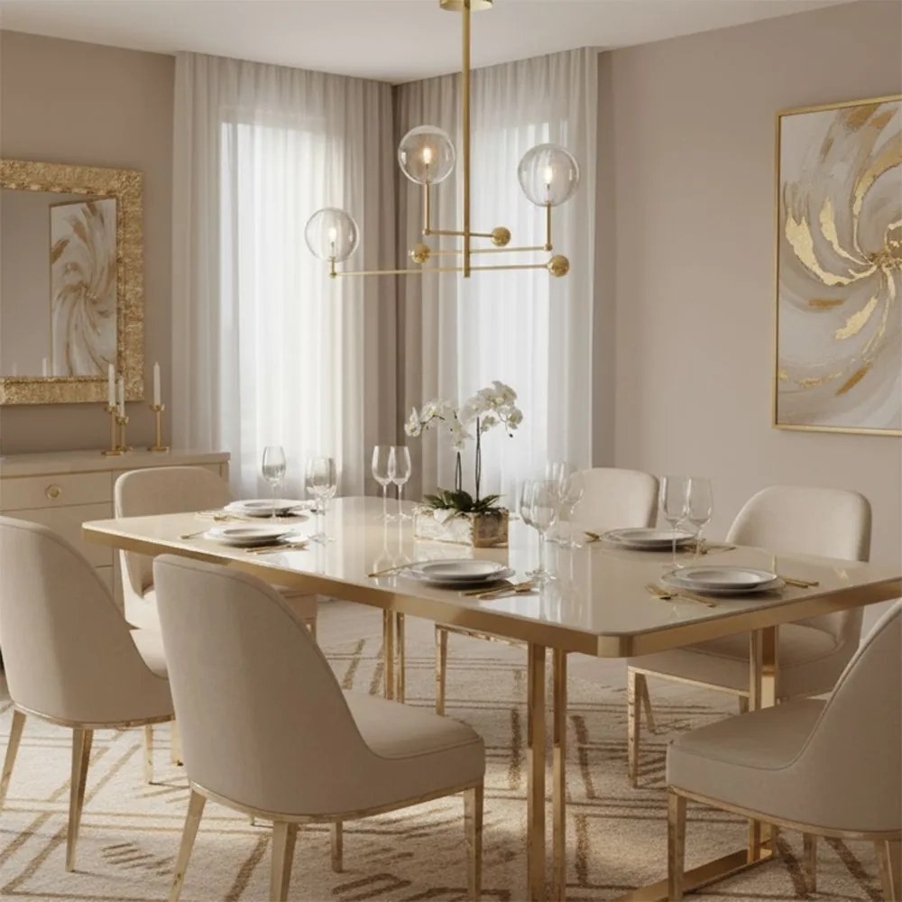 Hanglamp Goud Glas Bollen 3 stuks APP918-3CP