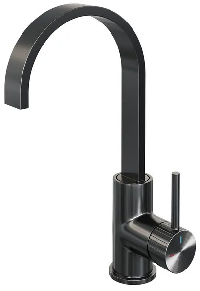 BRAUER Stripe Hoge Opbouw Wastafelmengkraan - draaibare platte uitloop - model A - gunmetal geborsteld PVD 5-GM-003-S5