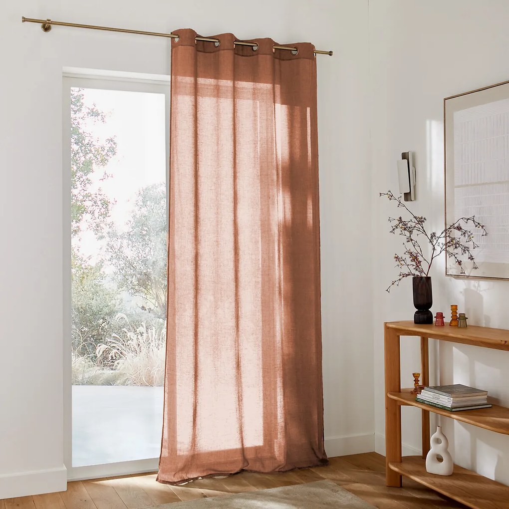 Lussengordijn in polyester en linnen Aron